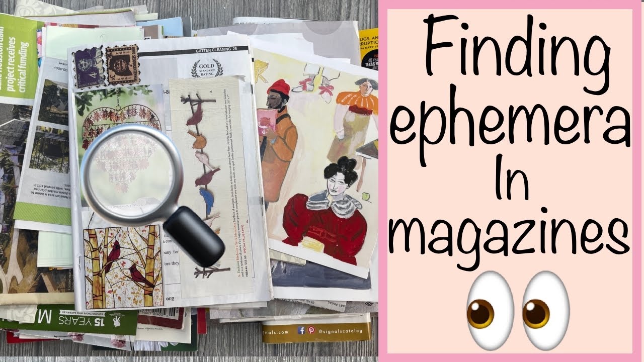👀 Looking for ephemera in magazines ➕ another page idea #oldschooljunkjournal #vintage journal