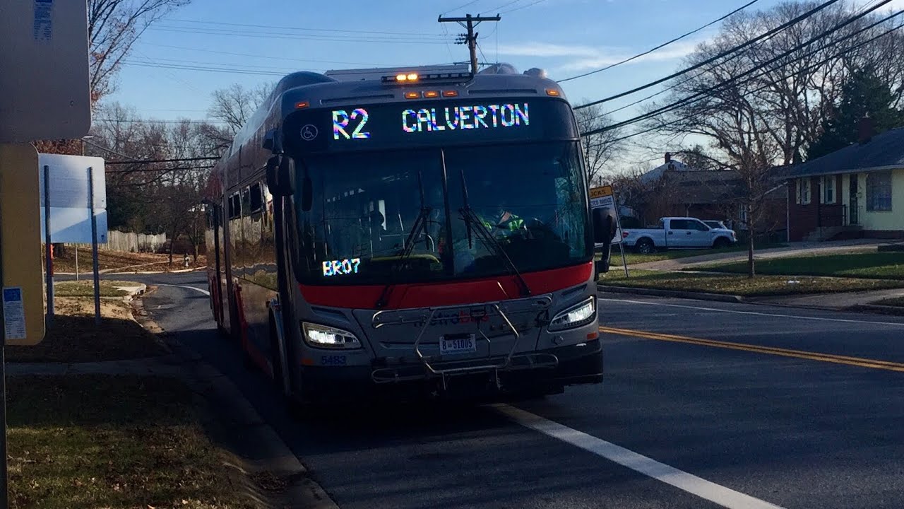 WMATA Metrobus: 2018 New Flyer XDE60 #5483 on Route R2