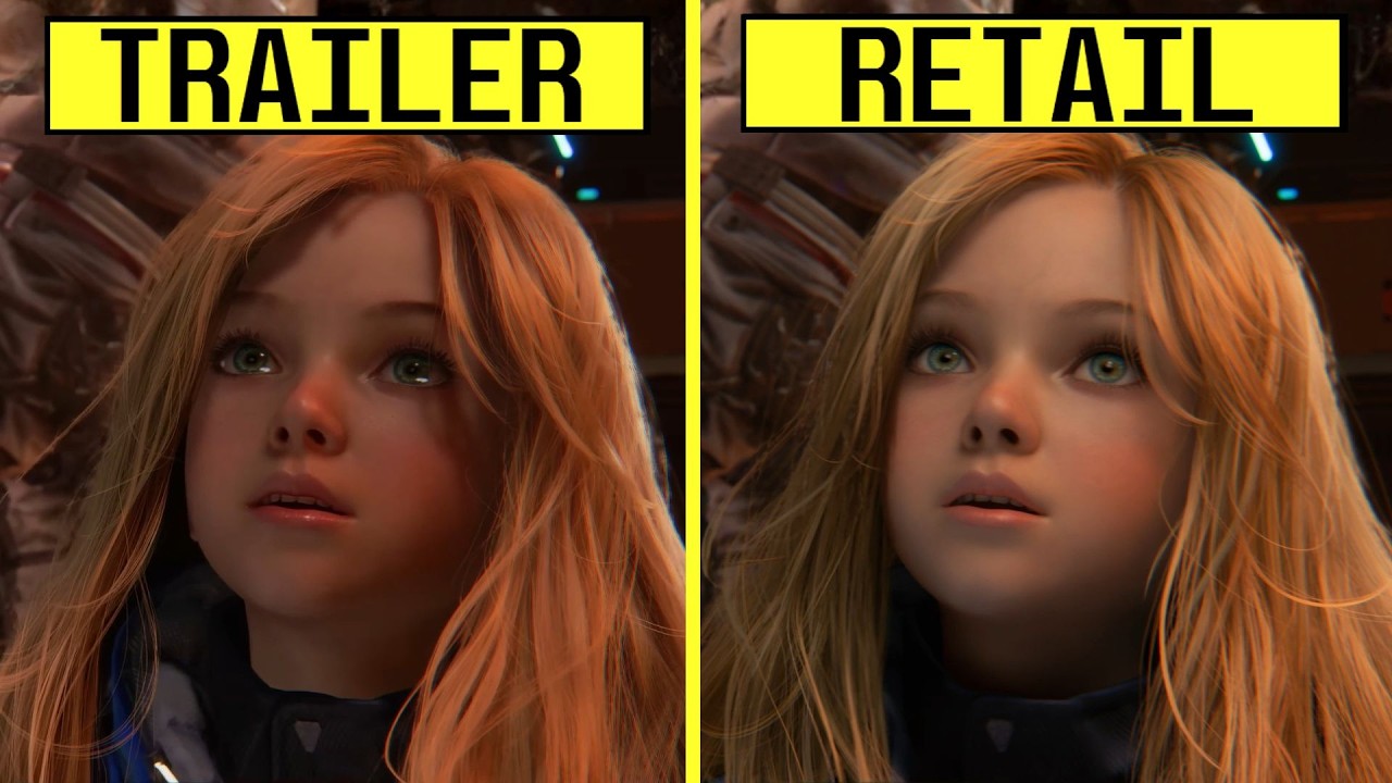 Сравнение графики Pragmata Trailer и Retail PC RTX 5080 4K Ultra Path Tracing ON