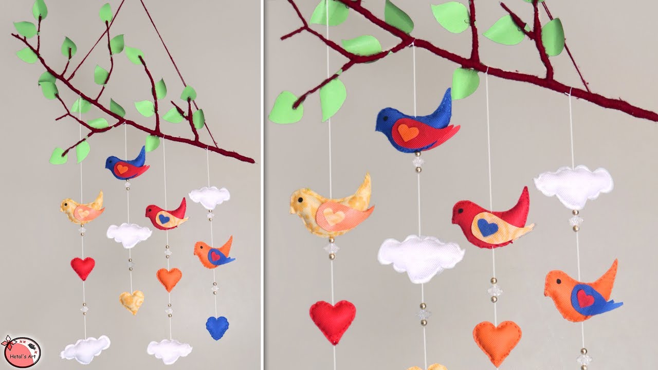 Wall Hanging Sparrow... DIY Room Decor 2019 !!! Best Out Of Waste Idea