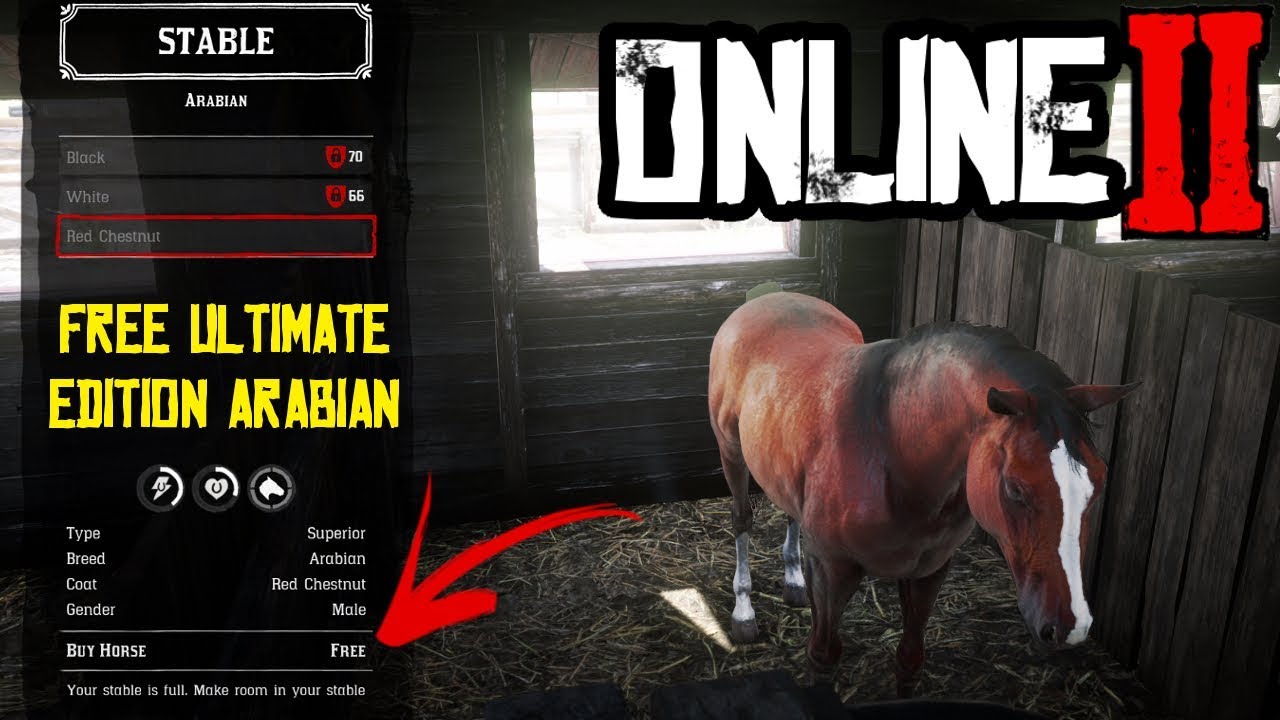 Red Dead Redemption 2- Online FREE HORSE (Ultimate Edition)