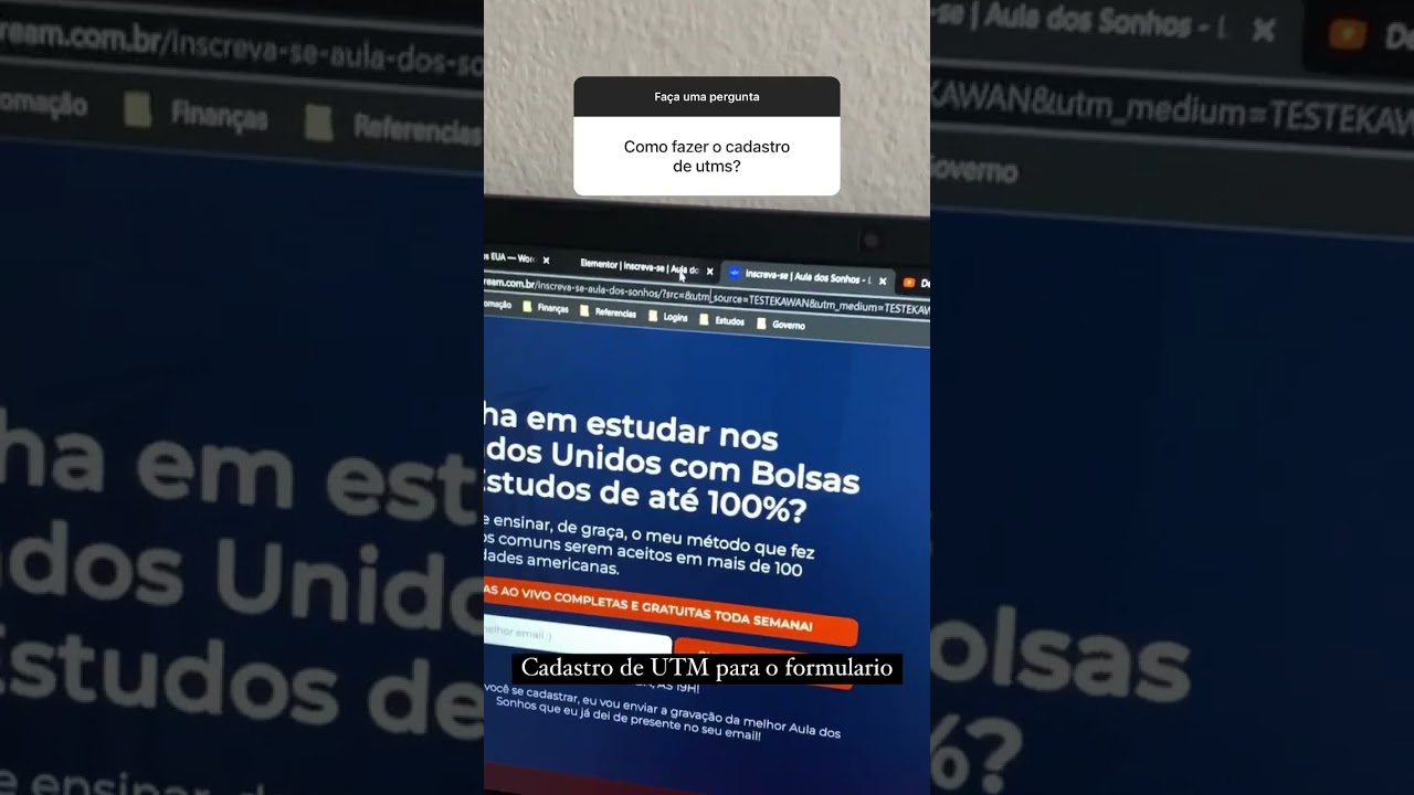Cadastrando as UTMs no seu formul&aacute;rio do Elementor