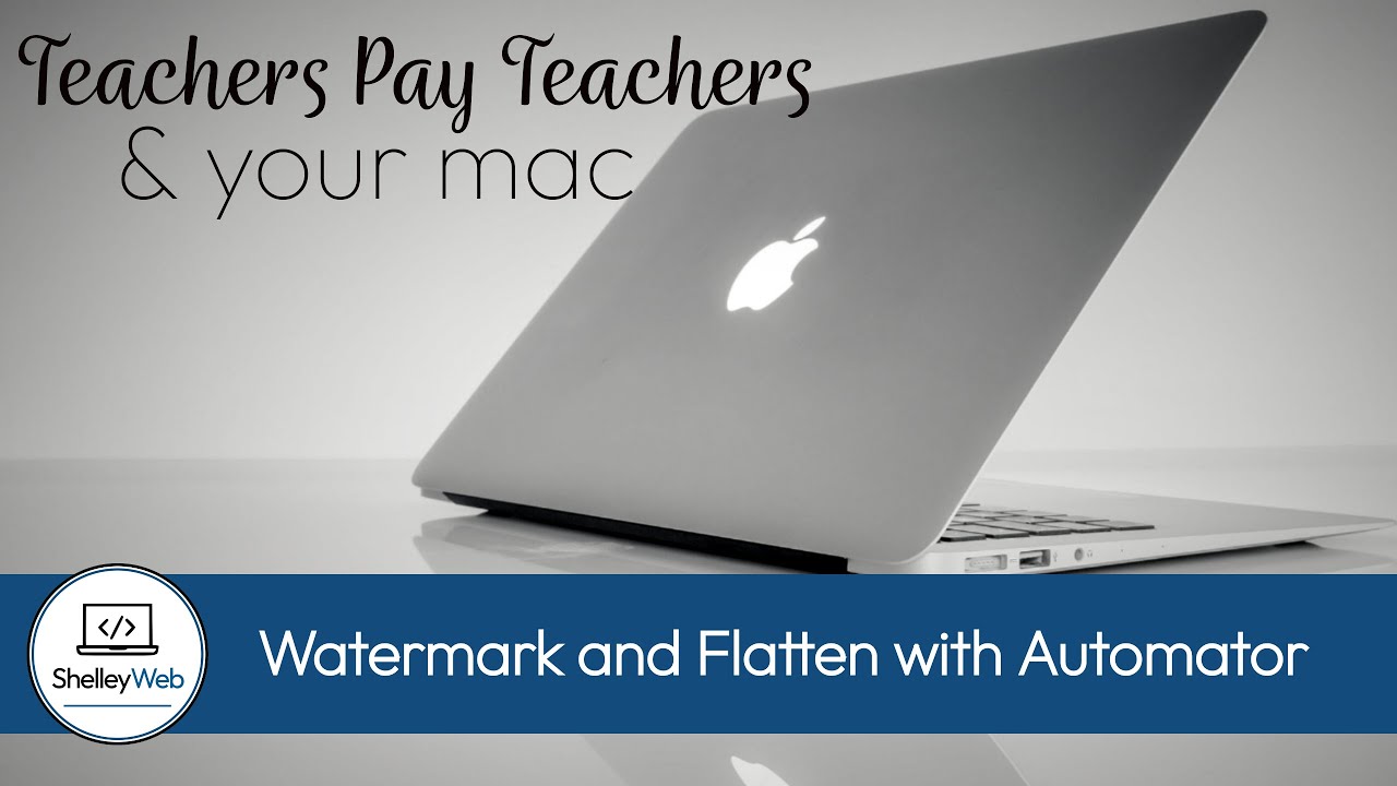 Watermark and Flatten with Automator