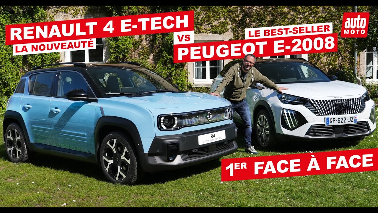 Nouvelle Renault 4 E-Tech vs Peugeot E-2008 : deux salles, deux ambiances