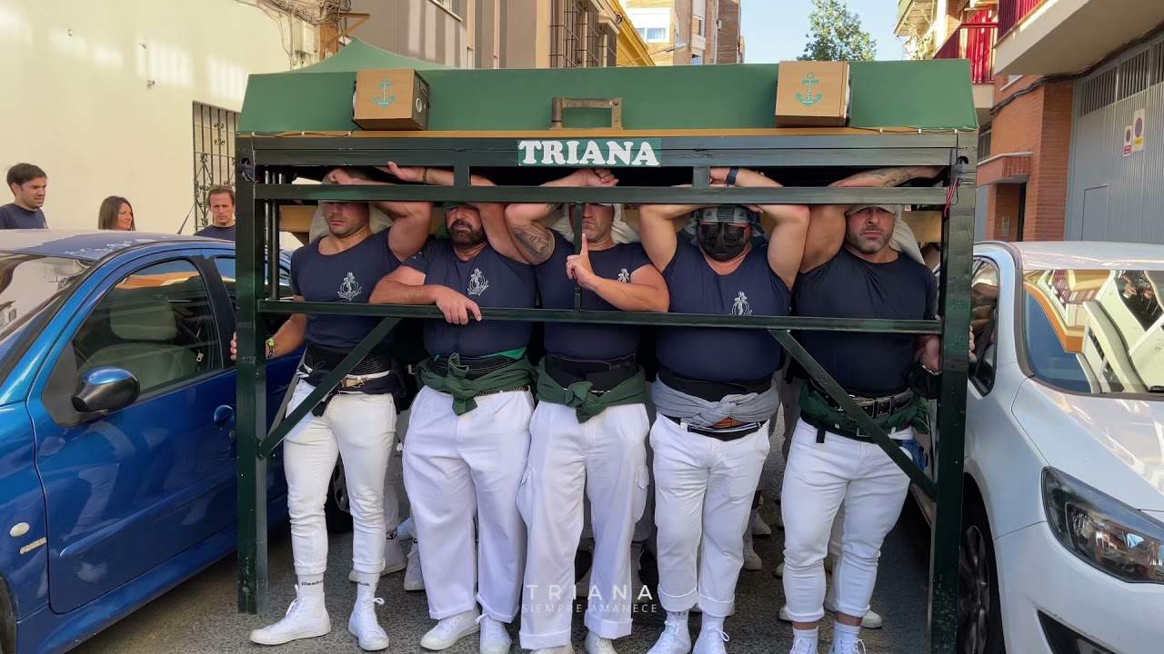 Ensayo de Costaleros de la Esperanza de Triana 2021 Sevilla 2ª Parte C/ Virtud Triana