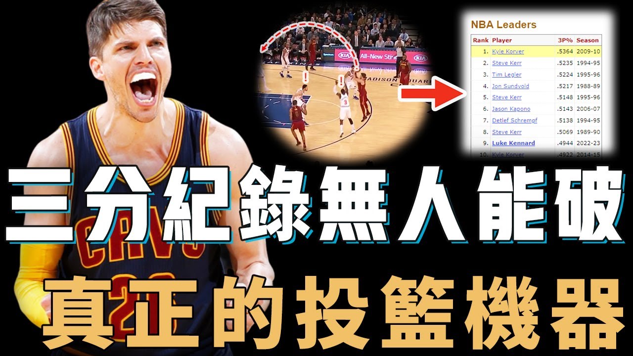 曾經單季三分命中率高達53.6%的Kyle Korver實力是否被嚴重低估？只會投籃卻在NBA堅持17年之久，頂級無球更完美兼容LBJ，NBA接球三分之王【NBA人物誌】