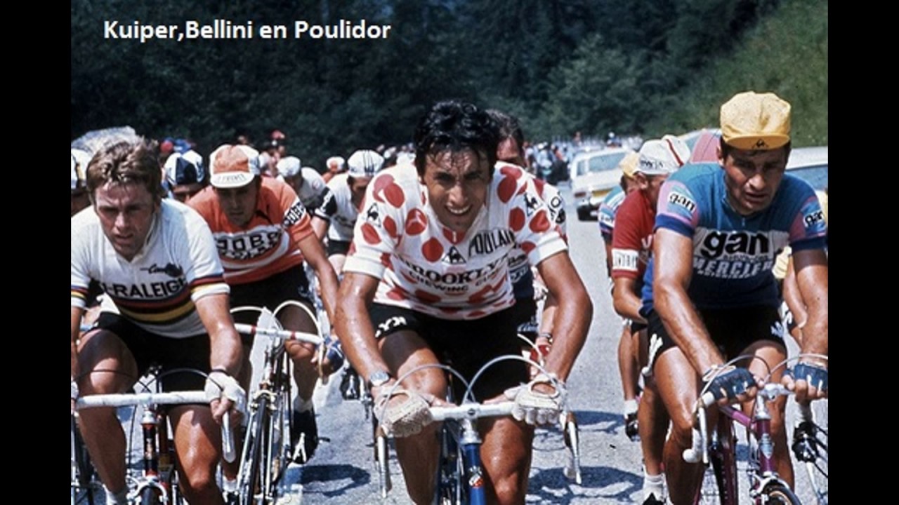 Tour de France 1976:Lucien Van Impe (geel) en Freddy Maertens (groen) met 8 ritoverwinningen