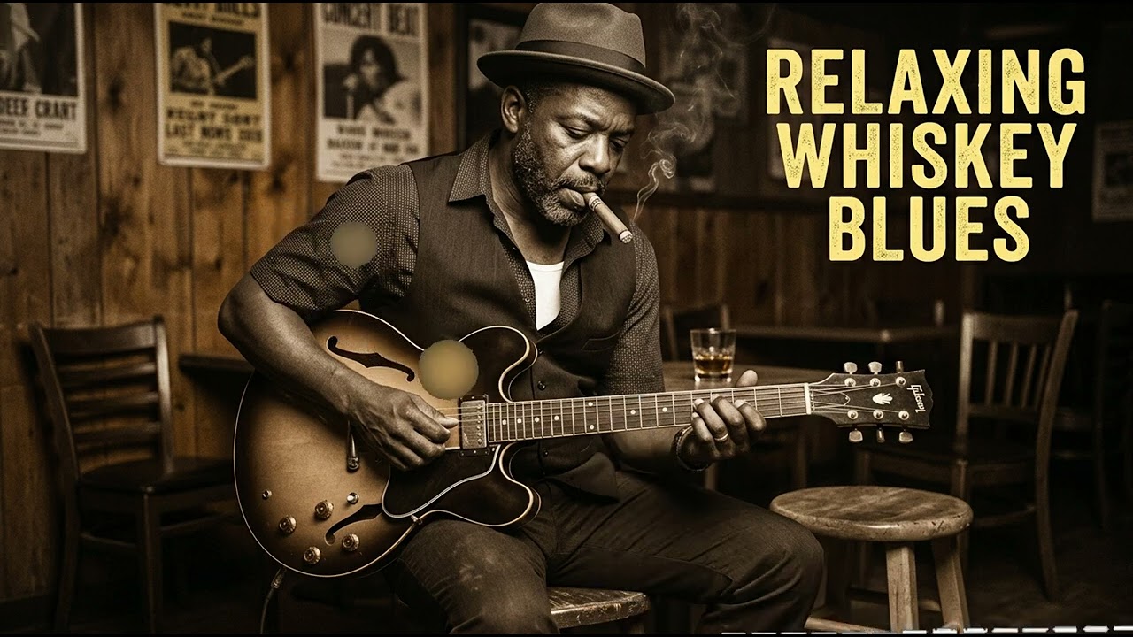 Emotional Electric Slow Blues Guitar – Soulful Blues Instrumental for Calm Evening