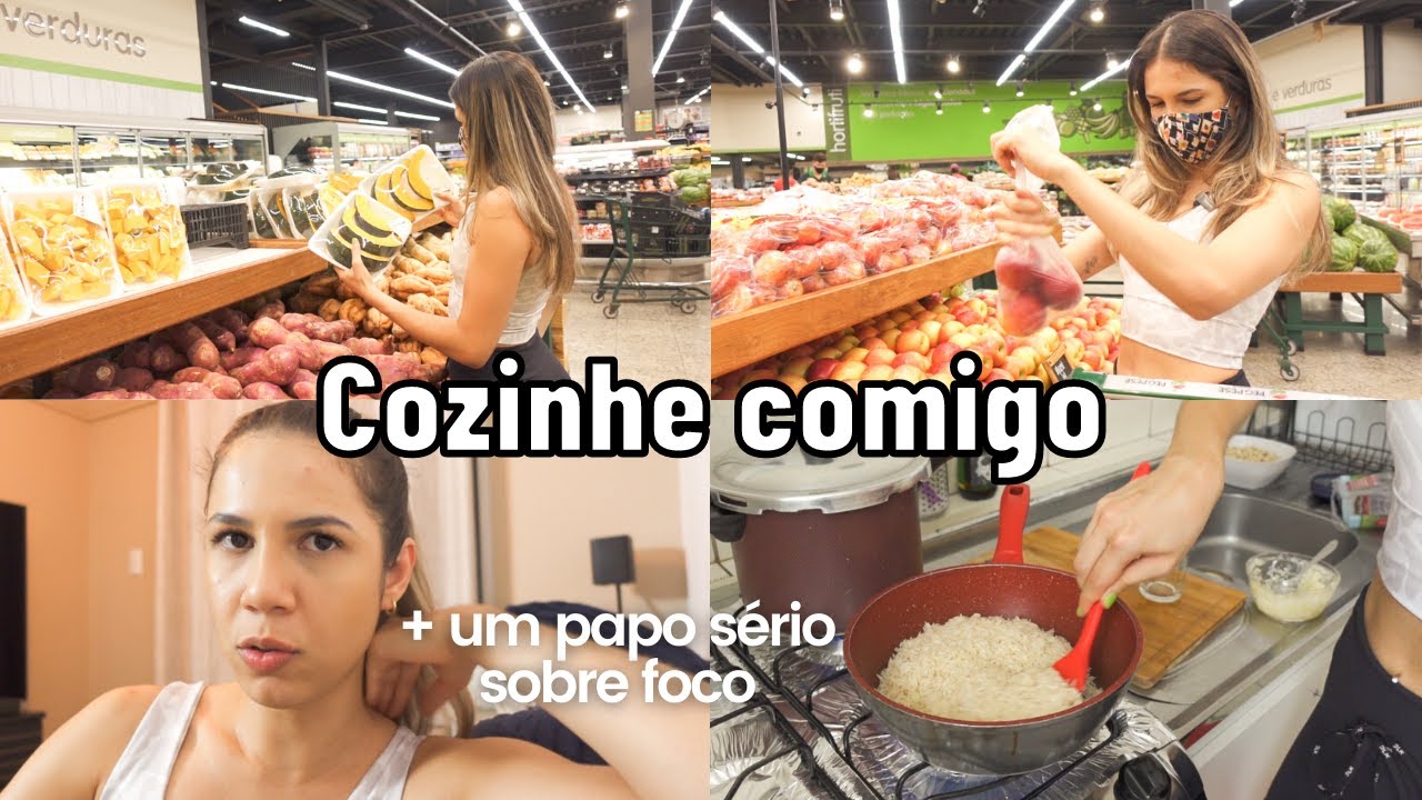 Preparação de refeições para a semana, compras no hortifrúti e uma conversa sincera sobre foco