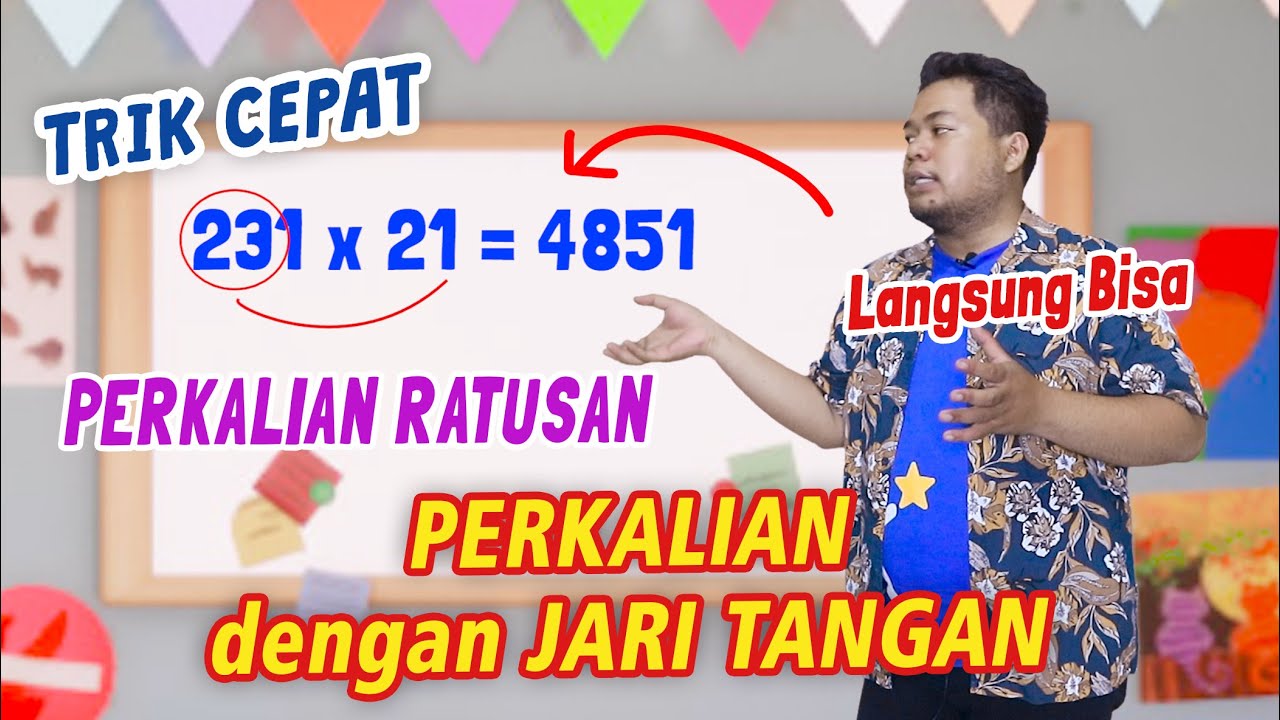 TRIK Cara Mudah PERKALIAN RATUSAN Kali Puluhan dengan JARI TANGAN