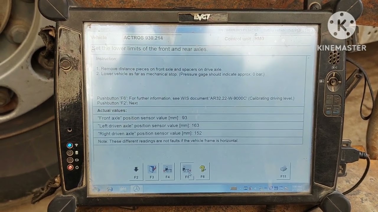 معايره القرب او المنافيخ(level calibration)مرسيدس اكتروس mp2