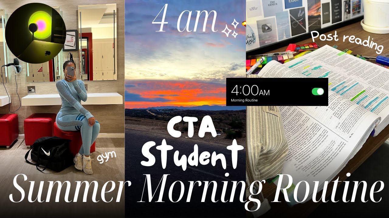 my 4am summer MORNING ROUTINE as a CTA student 📚🤍 | productive and healthy ✨| Namibian YouTuber 🇳🇦