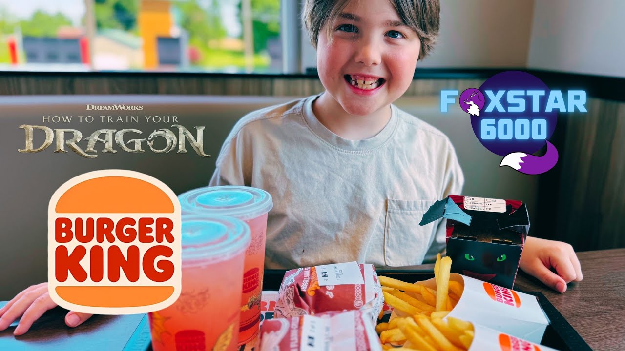 9 YEAR OLD TRIES HOW TO TRAIN YOUR DRAGON COLAB AT BURGER KING