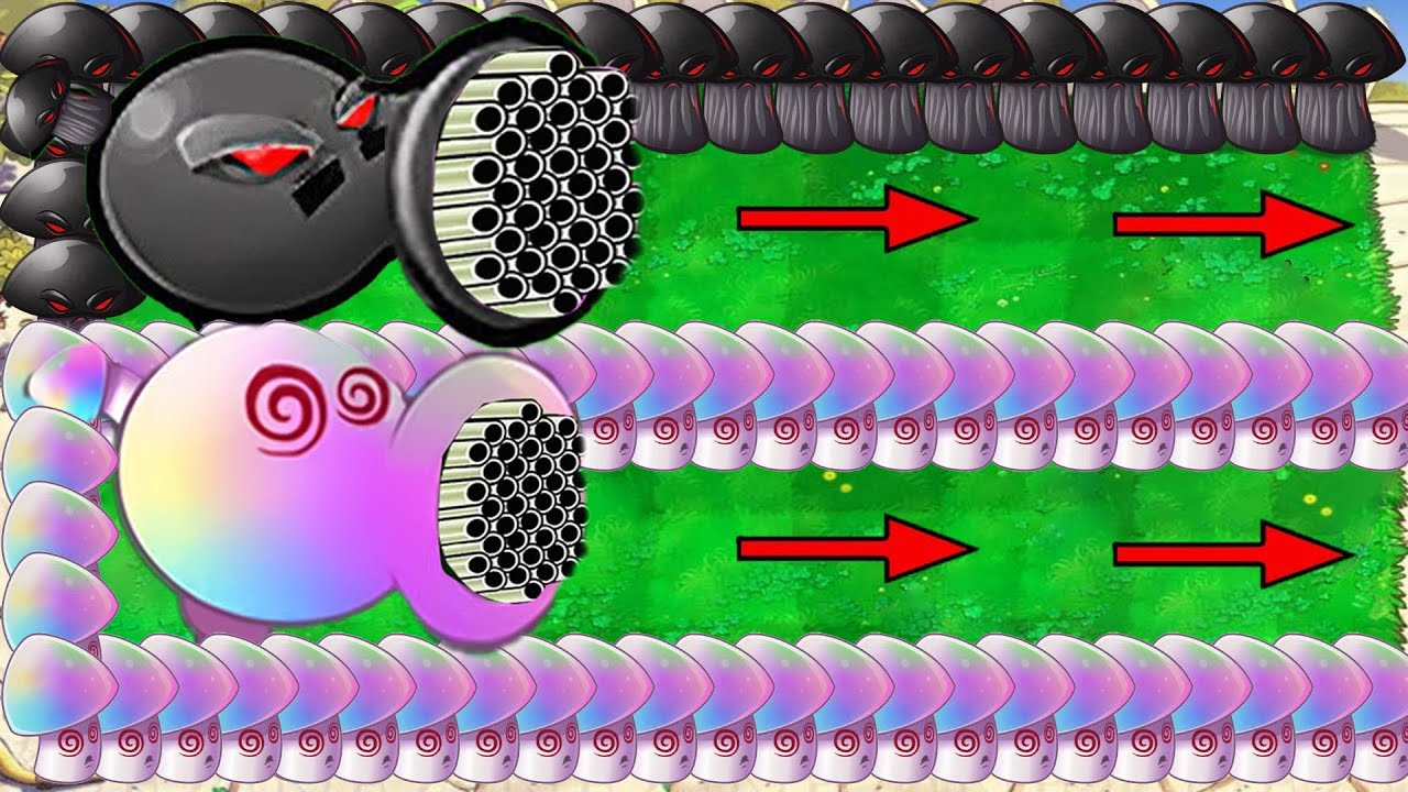 Doom Gatling vs Doom Peashooter x Hypno Doom Shroom vs Dr.Zomboss - Plants vs Zombies Hack