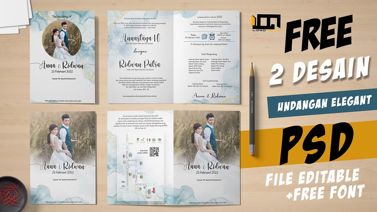FREE DESAIN UNDANGAN ELEGANT BLUE