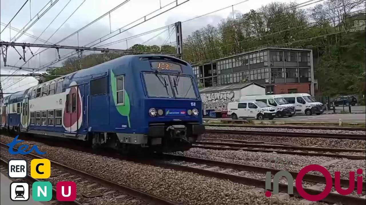 Beaucoup de Passages de Train sans arrêt avec un FRET à Saint Cyr 