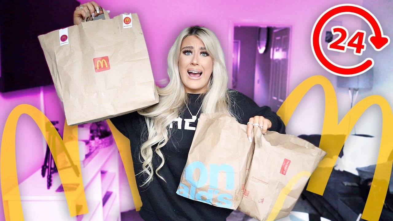 ONLY EATING MCDONALDS FOR 24 HOURS!! (24 Hour Food Challenge)