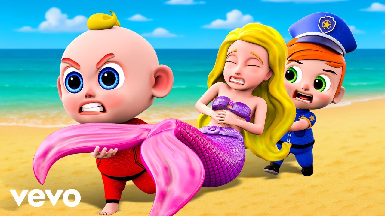 Little Police Rescue Mermaid 🧜&zwj;♀️👮 Police Song 🚔 Police Cartoon & Kids Songs #PIBLittleBabyVEVO