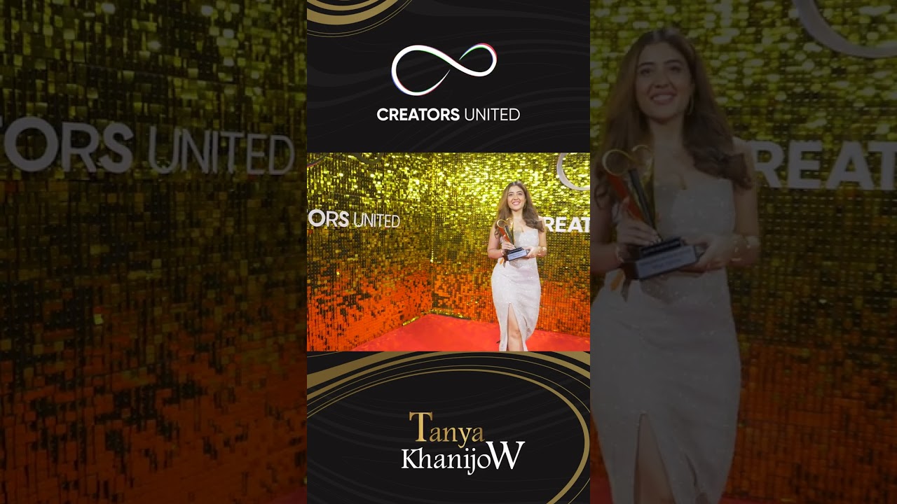 Travel-Goals Creator of the Year Tanya Khanijow strikes a pose at the Creators United 2023 #shorts