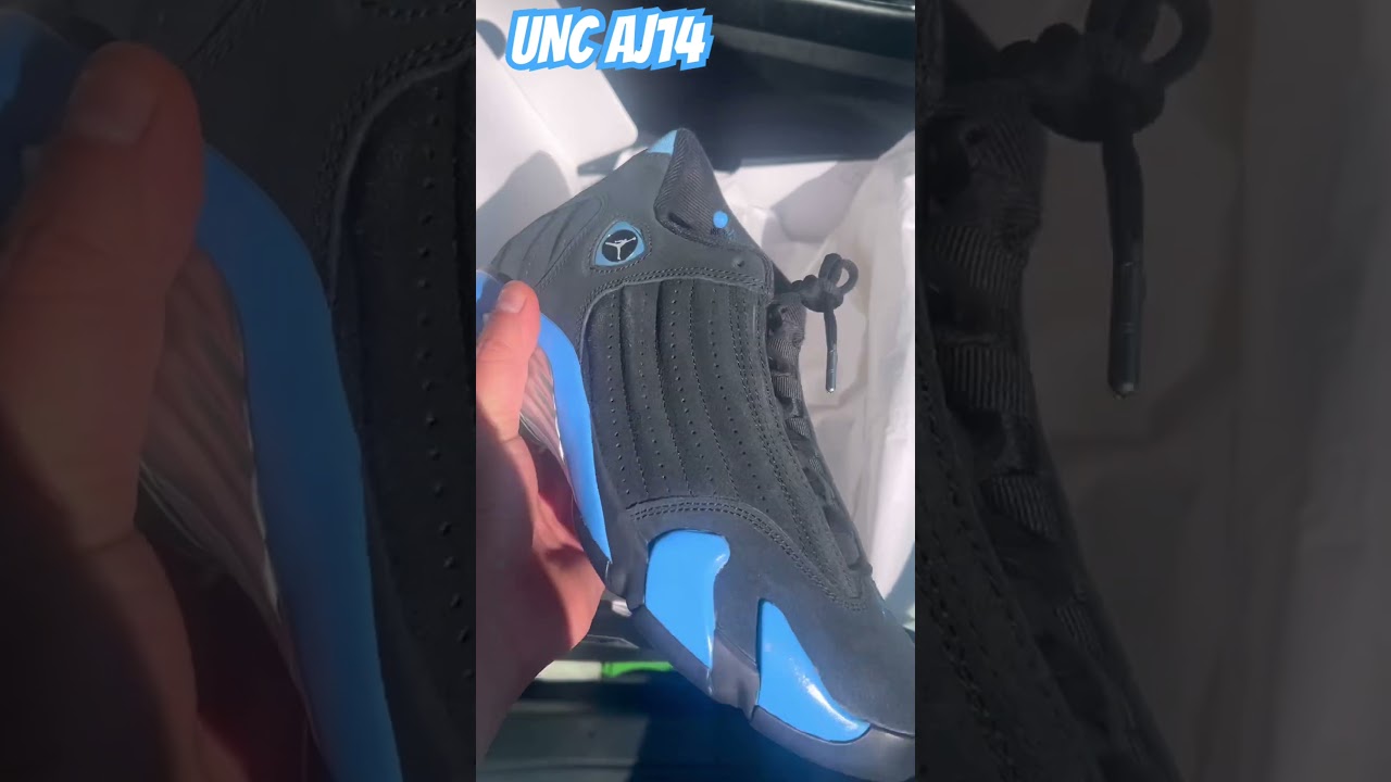 Распаковка кроссовок Air Jordan 14 UNC менее чем за 60 секунд #кроссовки #распаковка #вирусноевидео