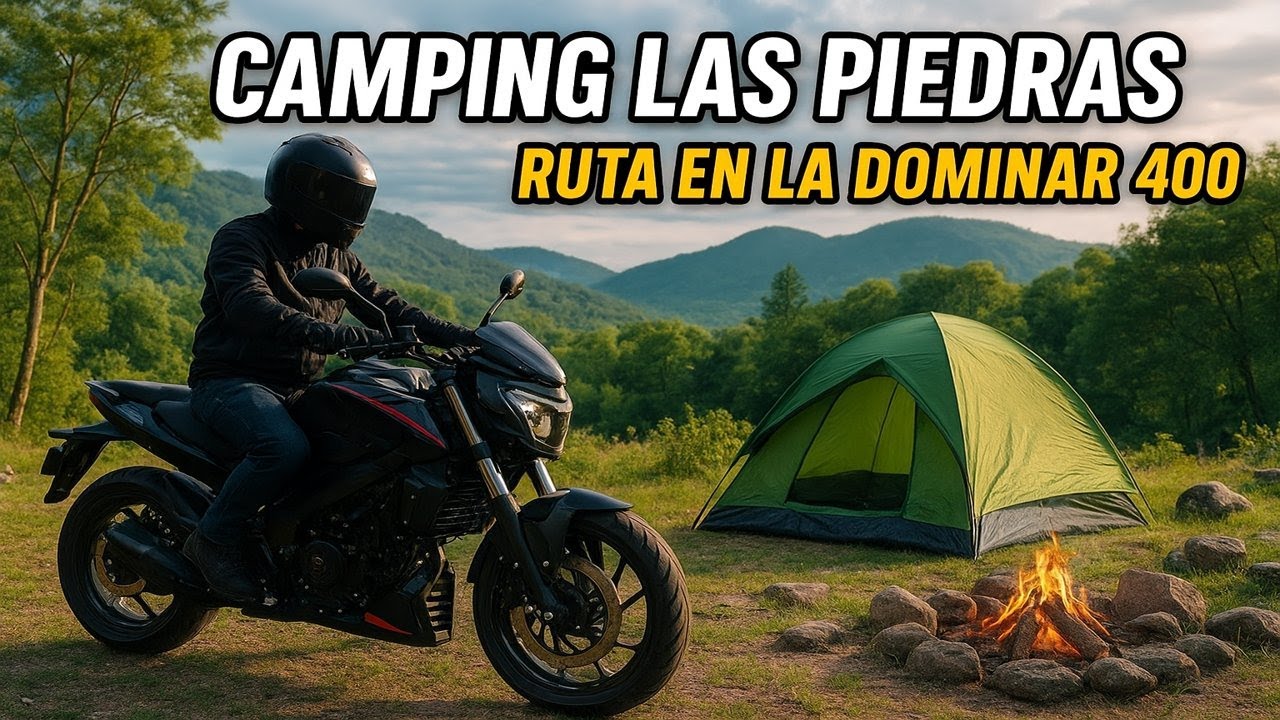 Rodando al Camping Las Piedras en la Dominar 400