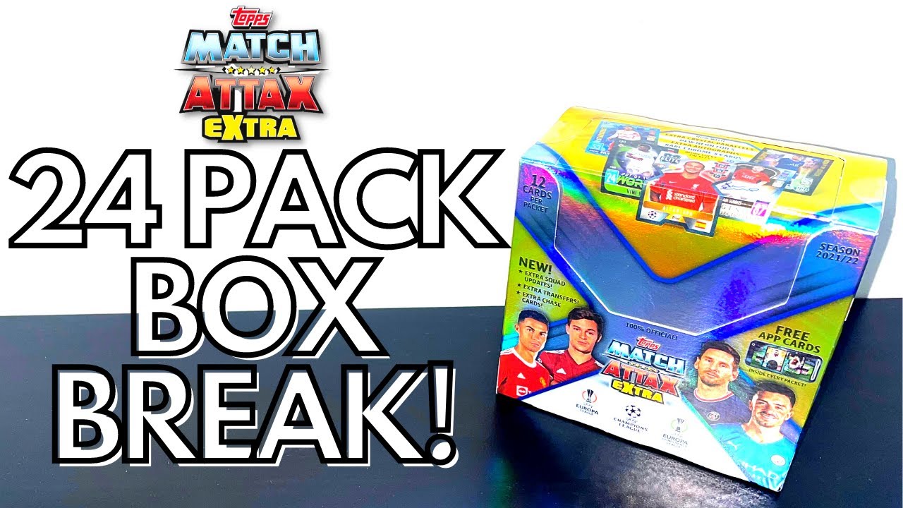 FULL BOX BREAK! | TOPPS MATCH ATTAX EXTRA 2021/22 | 24 PACK OPENING! | RARE CHROME X CARD PULLED!