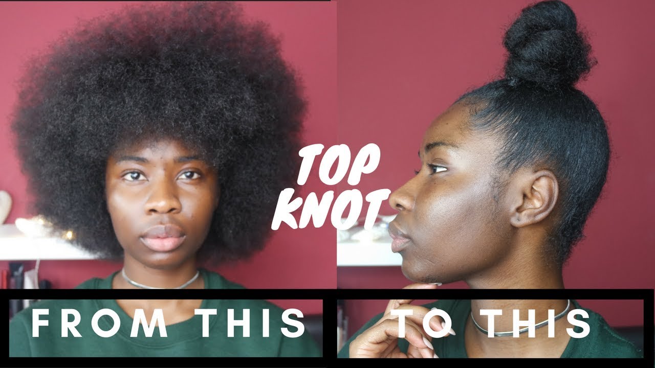HOW TO | TOP KNOT ON 4B/4C HAIR (DETAILED) | EUNICE ASIEDU