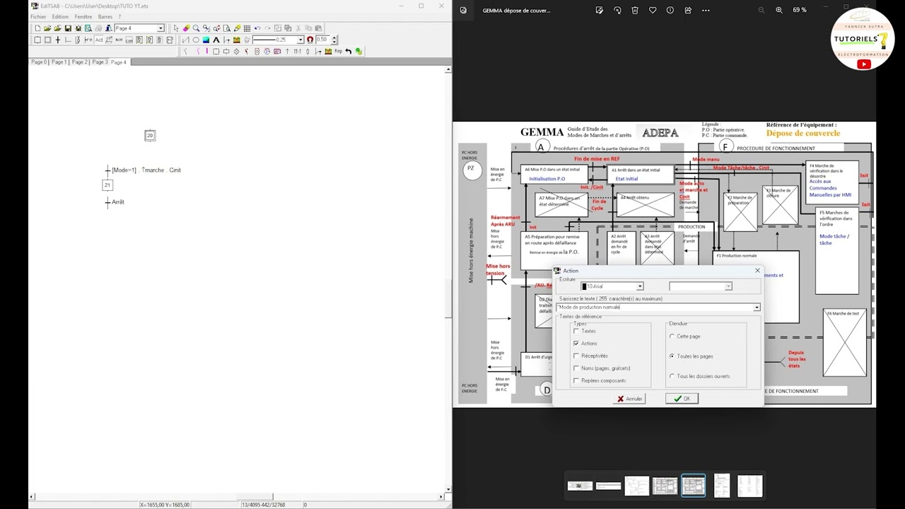 005 Création du grafcet de conduite à partir du GEMMA (Tutoriel : Coordinations de tâches)