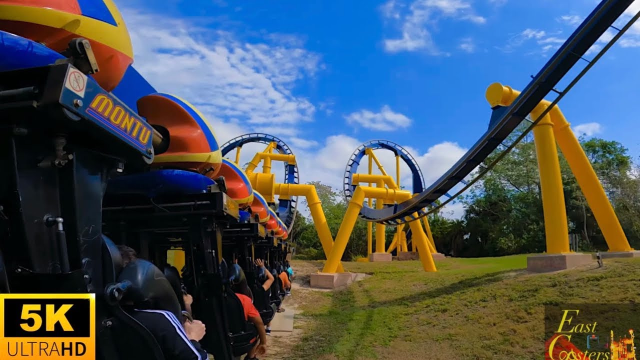 Montu POV 5K Back Row B&M Inverted Coaster (Highest Quality) Busch Gardens Tampa Bay, FL