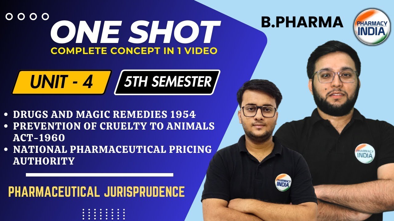 UNIT - 4 | PHARMA JURIS | B.PHARMA | 5 SEM | COMPLETE CONCEPT | 1 VIDEO