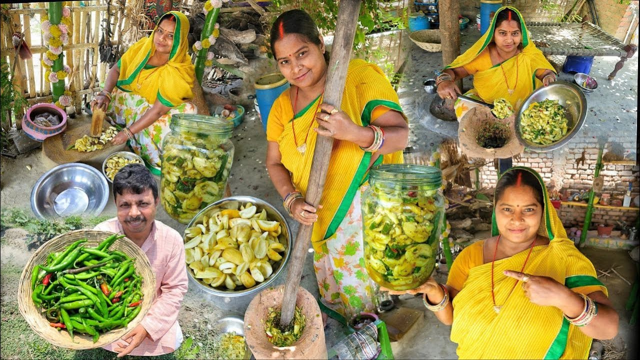 पुराने जमाने में कैसे बनता था आम और मिर्च का कूचा अचार bihari style Aam Mirch ka kucha achar