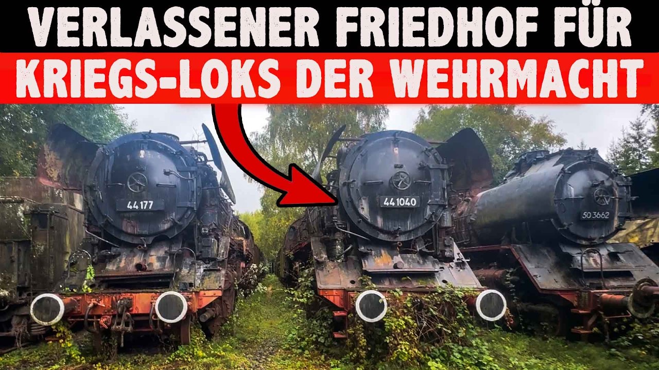 Dampflok FRIEDHOF der Reichsbahn GEHEIMER verlassener ORT HIER rotten Kriegsloks vor sich hin