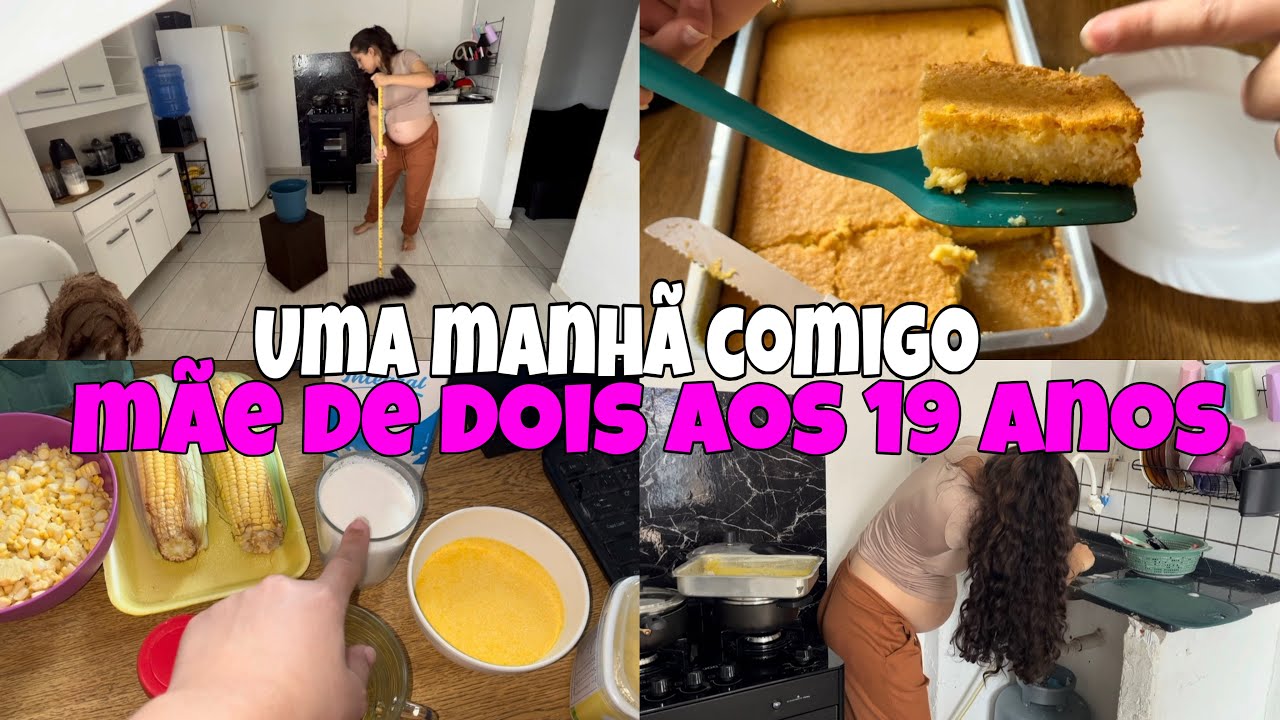 UMA MANHÃ COMIGO || FIZ BOLO DE MILHO CREMOSO 