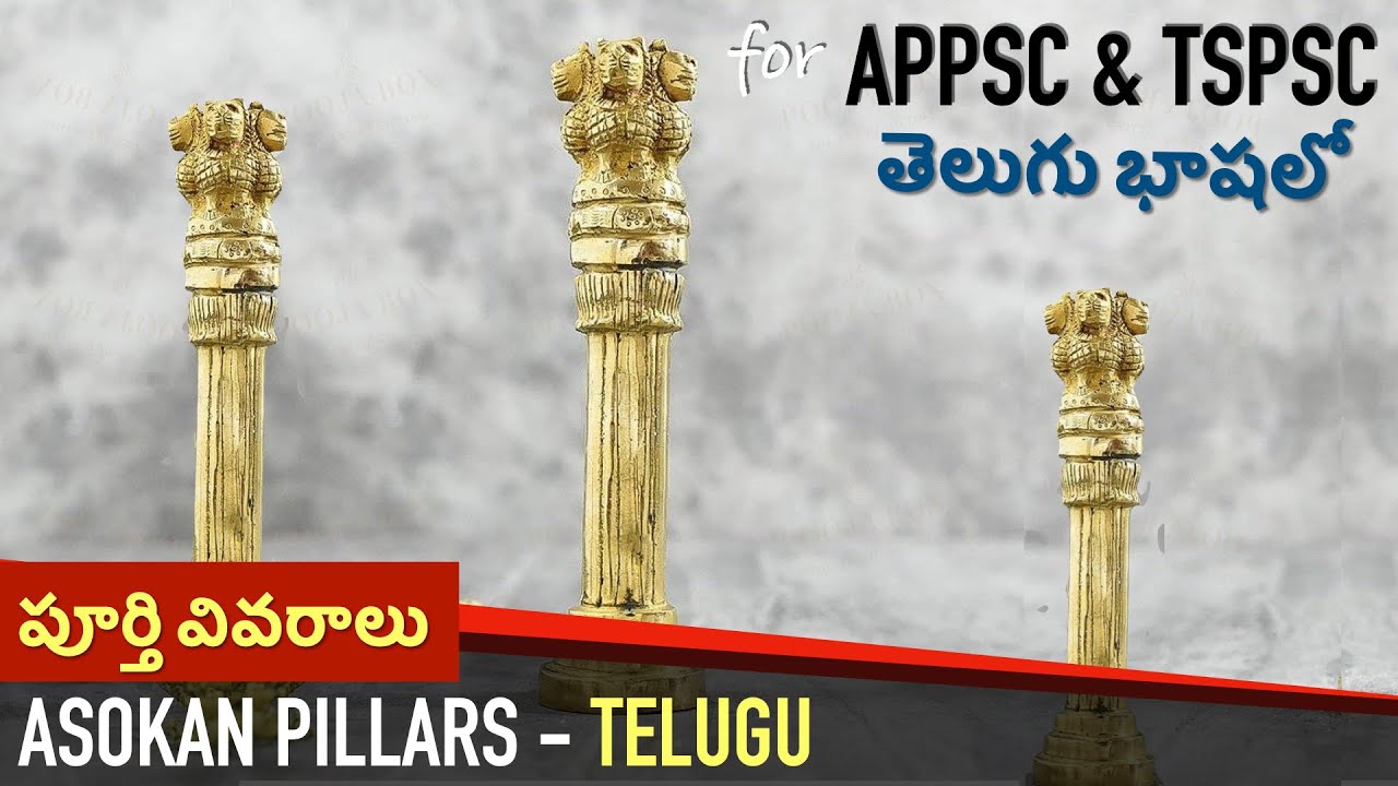 తెలుగు : Asoka's Pillar EDICTS in Telugu   | Ancient History for APPSC & TSPSC
