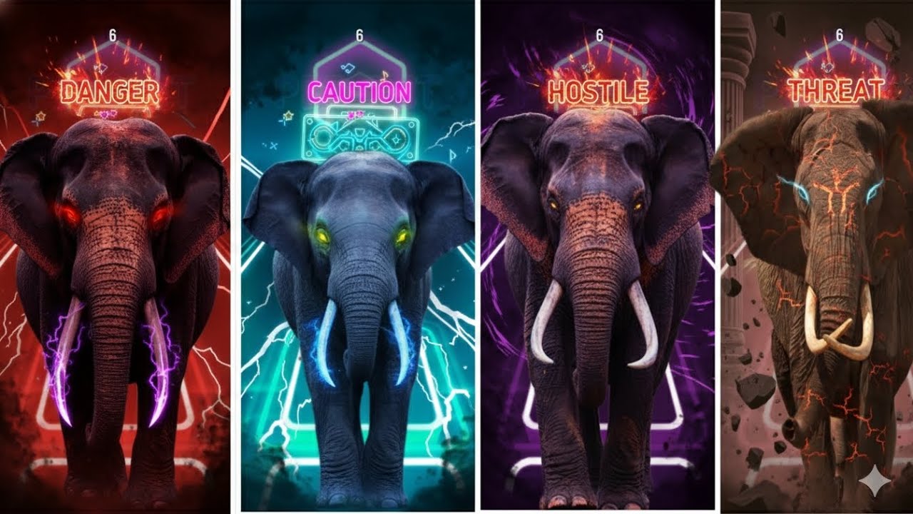 Tiles Hop - Elephant 🆚 Mammoth 🆚 Funny Elephant 🆚 Elephant 🎶 Tiles Hop EDM Rush