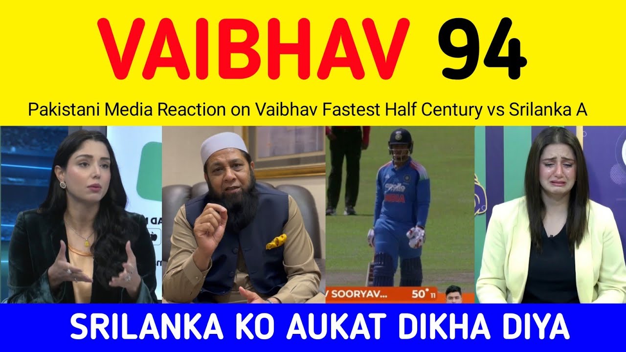 Pak Media Crying on Vaibhav 94 Runs vs Srilanka A | Pakistan Media on Vaibhav 94 Runs