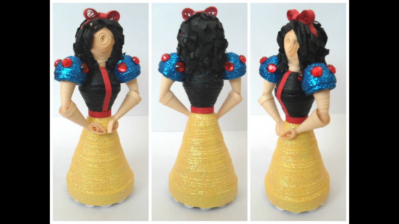 3D Paper Quilled Snow White Doll