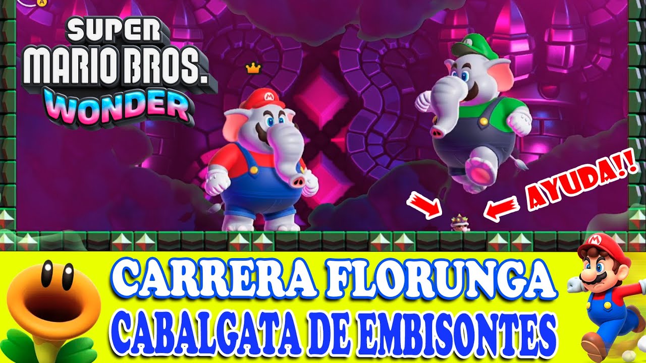 PELEA CONTA BOWSER JR  l  CARRERA FLORUGA  l  SUPER MARIO WONDER  l  SIGUIENTES NIVELES  l  2 PLAYER