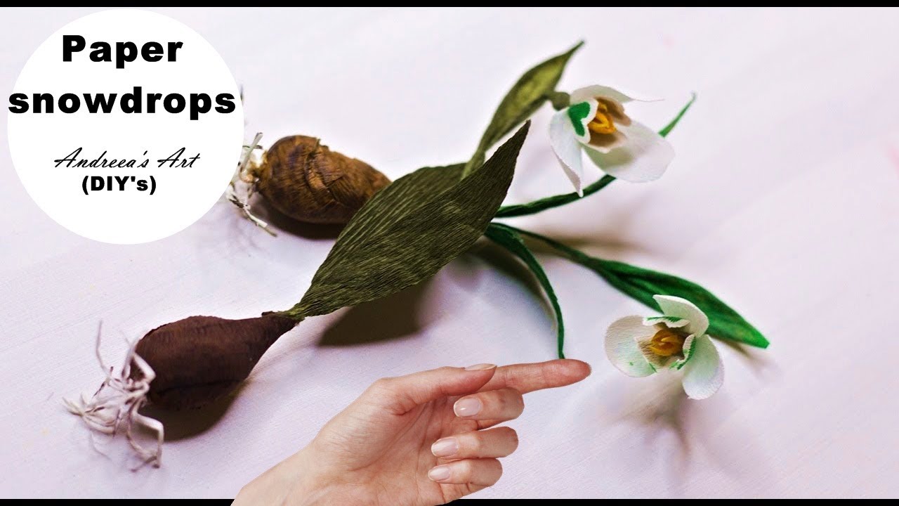 Real or fake ??? Crepe paper snowdrops / Cum sa faci ghiocei  din hartie  TUTORIAL