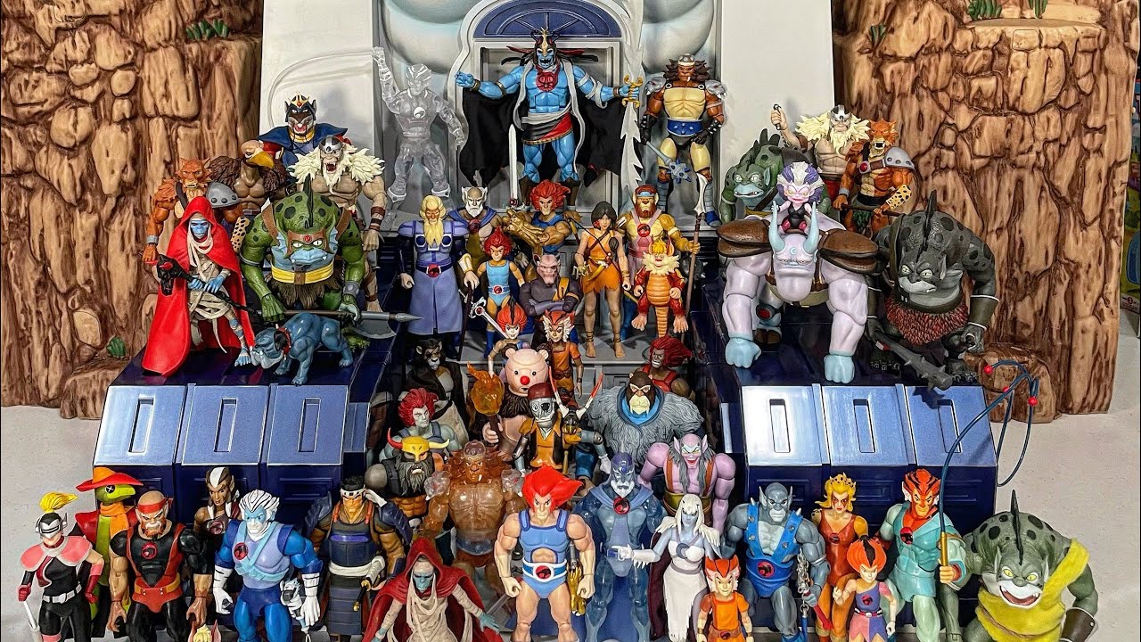 My Super 7 Thundercats Ultimates action figures collection closeup with Cat’s Lair and new Wave 11!