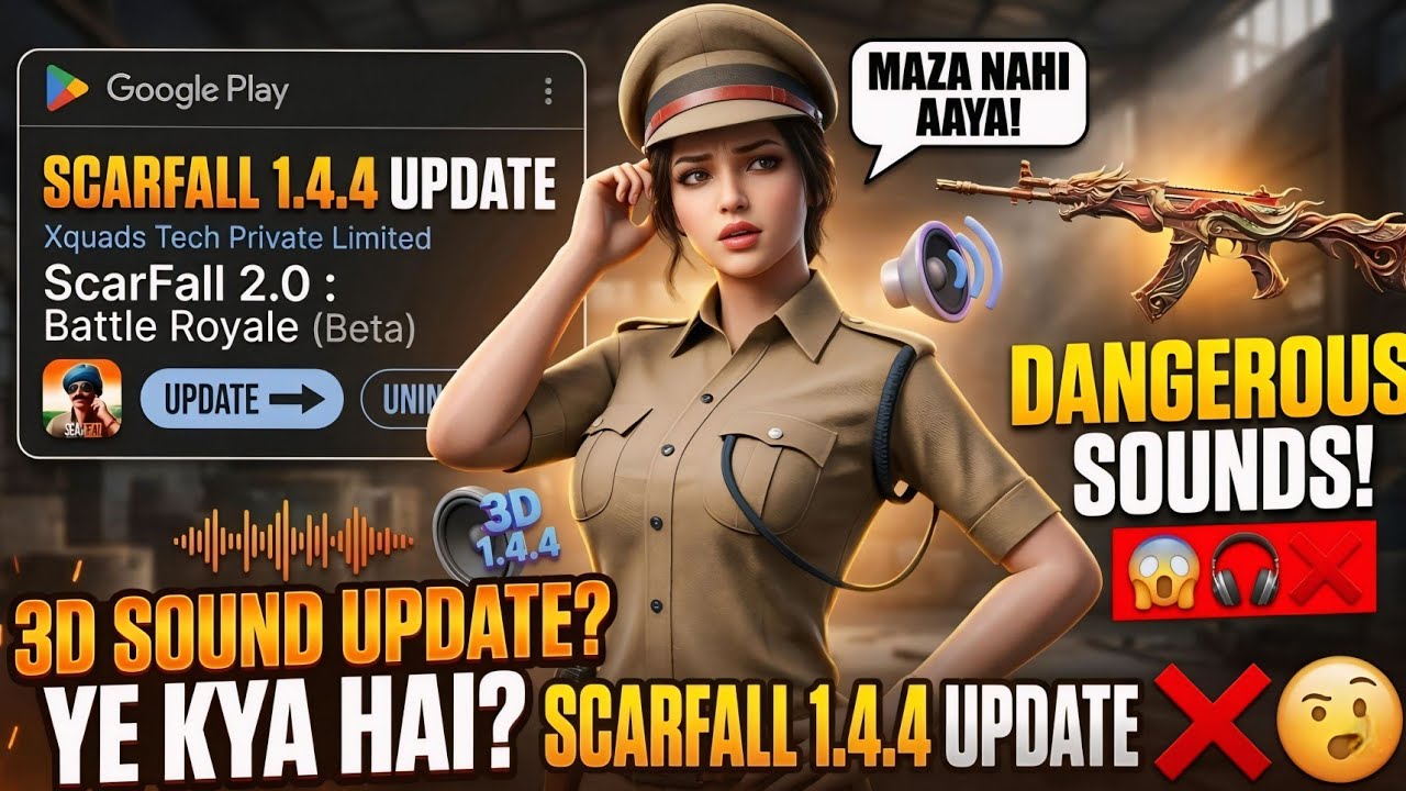 New Update 1.4.4: 3D Sound Test! Maza Nahi Aaya? 👎 #scarfall #scarfallindia 