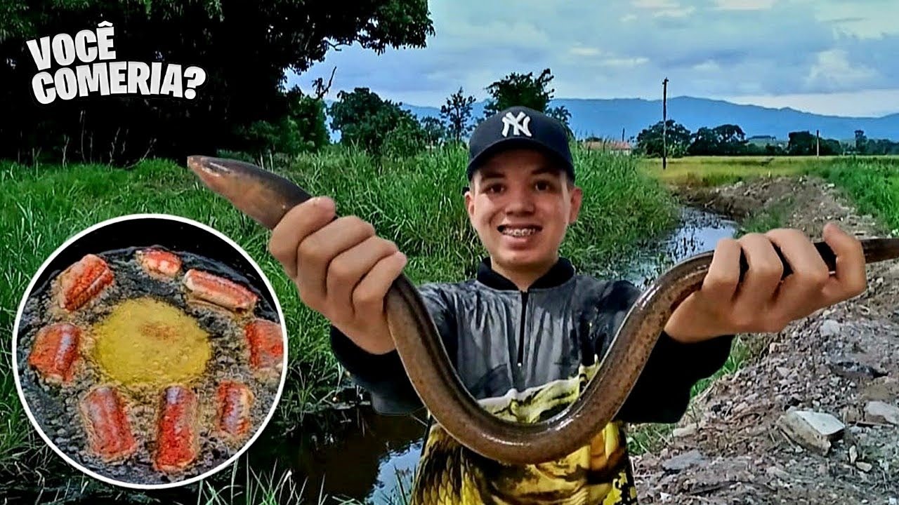 Esse peixe parece uma cobra...acabei fritando - valeta dos cascudos