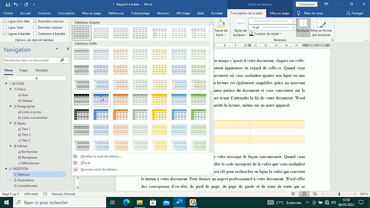 Word cas pratique n°6 : mise en forme d'un rapport (vidéo complète pour les débutants pressés)