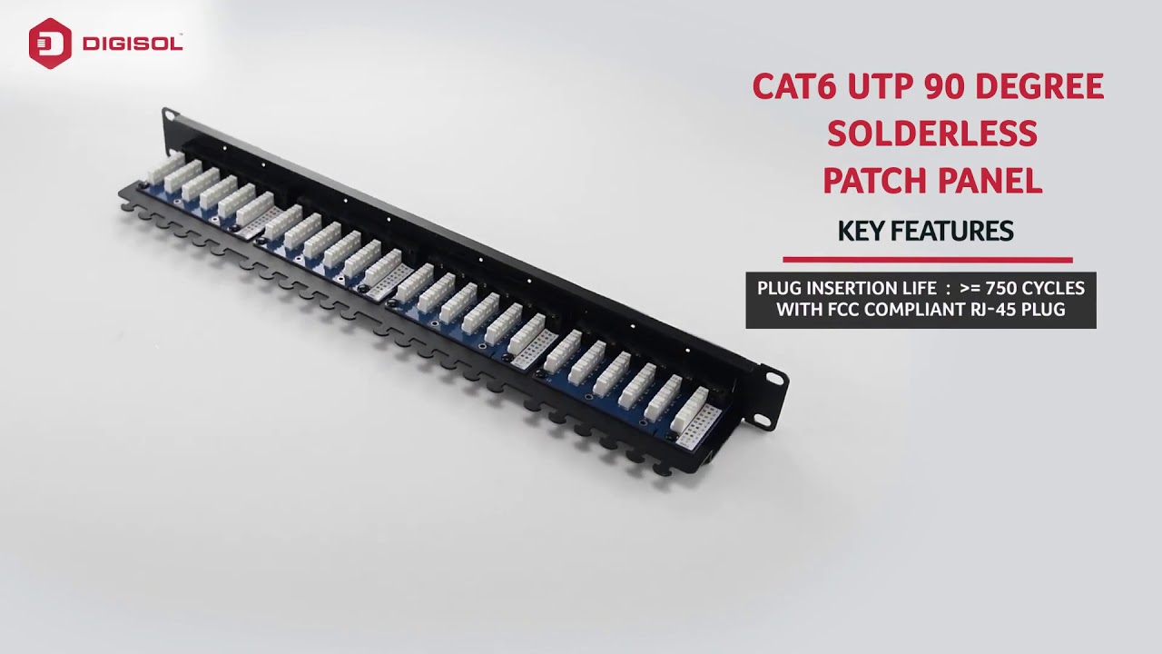 Patch Panel | Cat6 Solderless Copper Patch Panel - DIGISOL