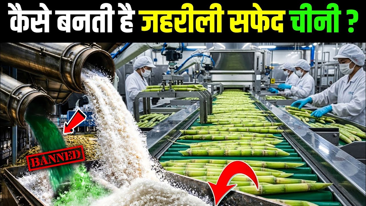 फैक्ट्री में ऐसे बनती है सफेद चीनी 😱 | Sugar Factory Reality | White Sugar Is Poison?