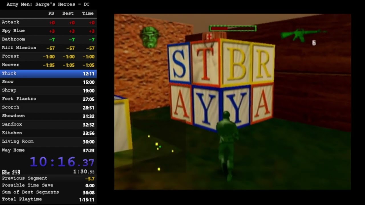 [WR] Army Men Sarge's Heroes (DC) - Any% 31:21