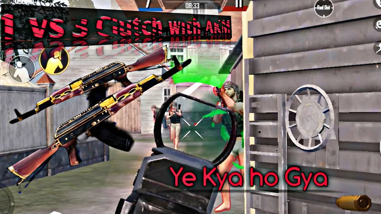 AKM Gun with 10 KILLS || BGMI TDM || Battlegrounds Mobile India || 1 vs 3 Clutch 
