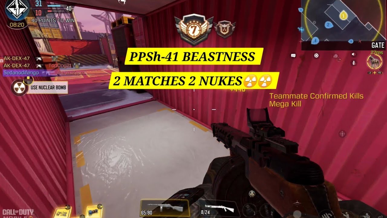 PPSh-41 | 2 NUKES ☢️☢️ | 111 Kills |Hip-Fire King 💣 💥 COD Mobile 