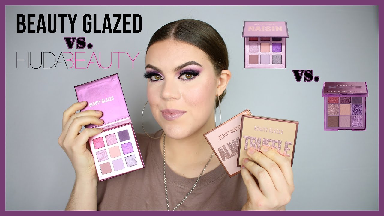 NEW Beauty Glazed Chocolate Palettes! Huda Haze Obsessions Palette Dupes (Khaki, Sand & Purple)