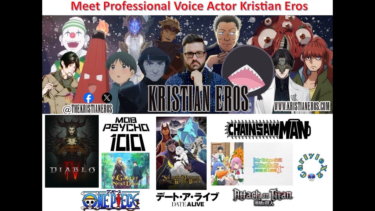Meet Professional Voice Actor and Improviser Kristian Eros (Read Below to Learn About Our Contest)